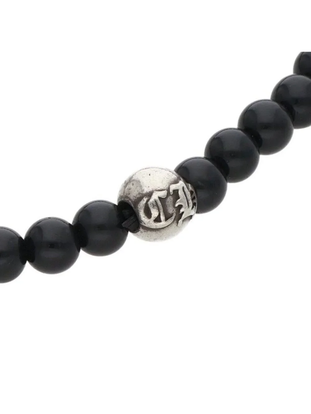 Chrome Hearts 4 Bead Bracelet Black Tourmaline